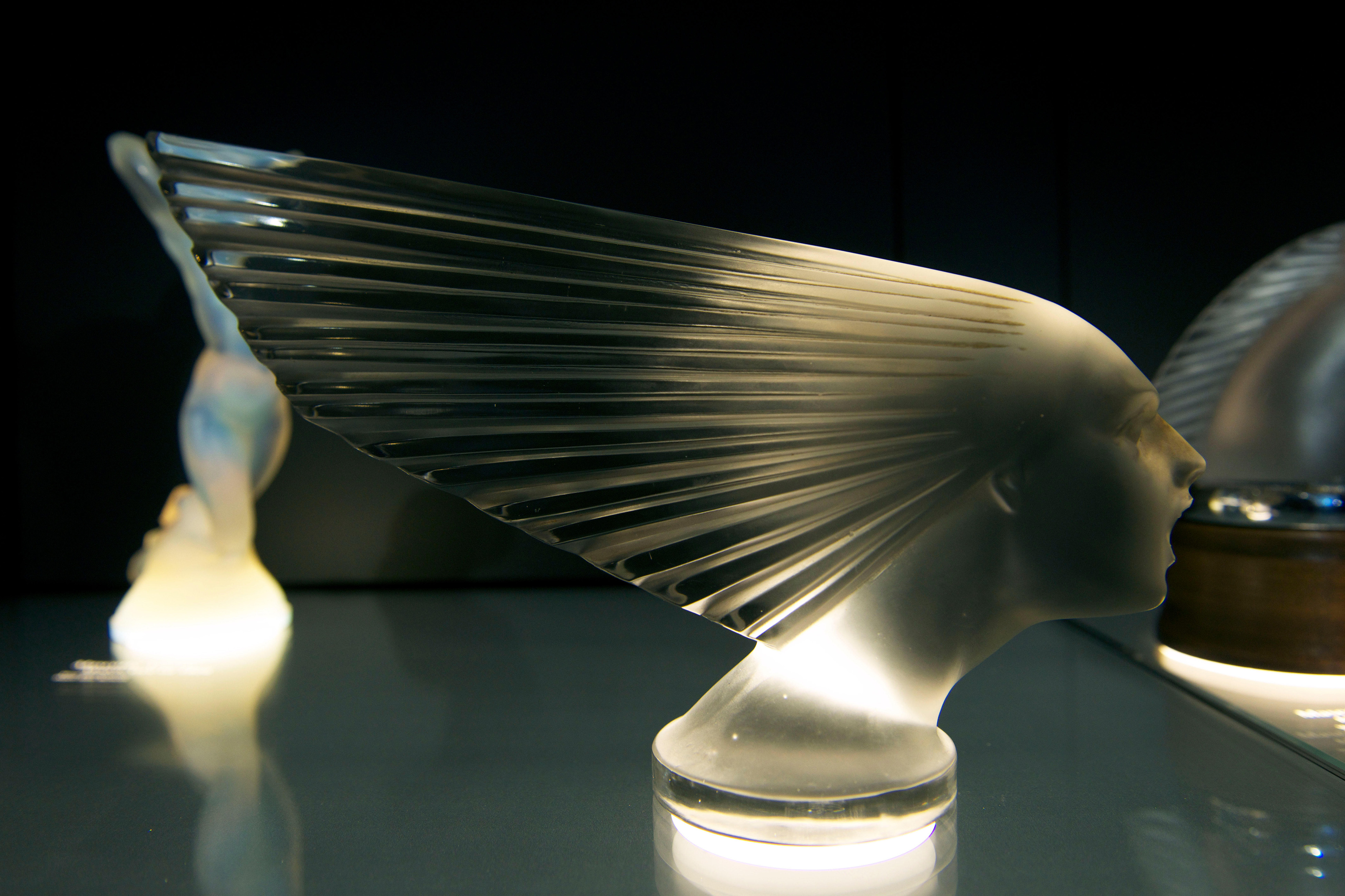 France, Bas-Rhin, Wingen-sur-Moder, Lalique museum, Victory mascot, 1928